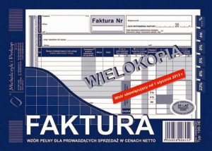 Faktura wzór pełny dla prowadzących sprzedaż w cenach netto