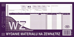 WZ Wydanie materiału na zewnątrz