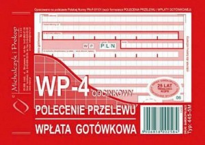 Polecenie przelewu wpłata gotówkowa ( 4-odc.) - miękkie