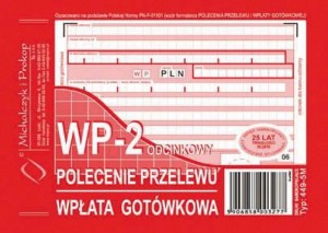 Polecenie przelewu wpłata gotówkowa ( 2-odc.)- miękkie