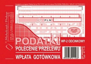 PODATKI Polecenie przelewu wpłata gotówkowa ( 2-odc.)