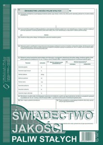 Świadectwo jakości paliw stałych