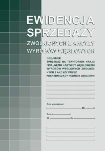 Ewidencja sprzedaży zwolnionych z akcyzy wyrobów węglowych