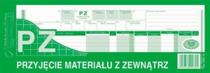 PZ Przyjęcie materiału z zewnątrz