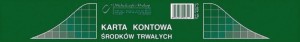 Karta kontowa środka trwałego