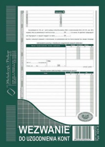 Wezwanie do uzgodnienia kont