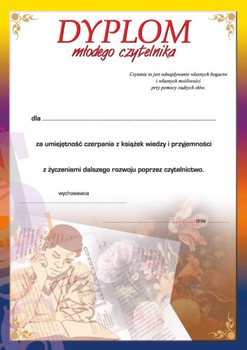Dyplom młodego czytelnika B015