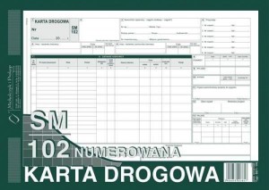Karta drogowa - samochód ciężarowy - numerowana