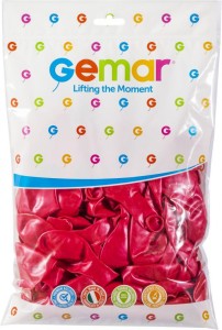 Balon GM90 metal 10" - "czerwony" / 100 szt.