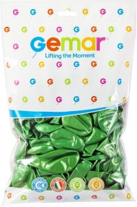Balon GM90 metal 10" - "zielony" / 100 szt.