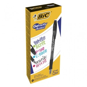 BIC Gel-ocity Illusion Długopis wymazywalny czarny 1 szt