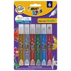 BIC Kids Glitter Glue Metallie Blister 6 kolorów
