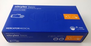 RĘKAWICE NITRYLOWE BEZPUDROWE "XS" /100/