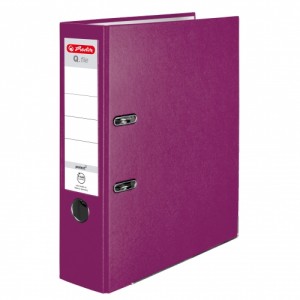SEGREGATOR A4 8cm Q.FILE PP JAGODOWY