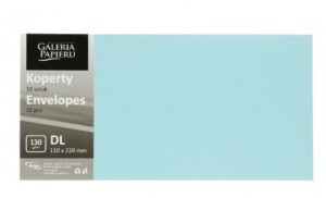 KOPERTY OZD.DL 130GR.GŁADKI NIEBIESKI SATYN./10/