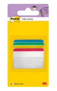 Zakładki indeksujące POST-IT® do archiwizacji (686-A1), PP, wygięte, 50,8x38mm, 4x6 kart., mix kolorów
