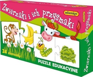 ZWIERZAKI I PRZYSMAKI - UKŁADANKA EDUKACYJNA