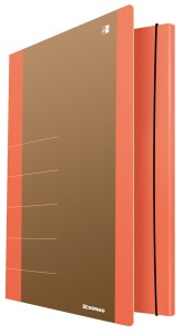 Teczka z gumką DONAU Life, Karton, A4, 500gsm, 3-skrz., pomarańczowy