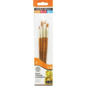 PĘDZLE GOLD TAKLON SHORT HANDLED /4/