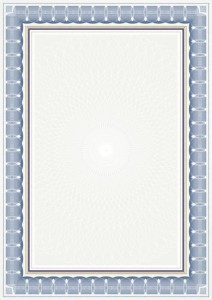 DYPLOM A4 170g ROZETA NIEBIESKA 25szt