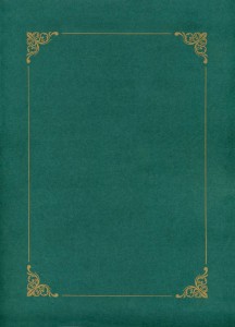 TECZKA OZD.NA DYPLOM ZŁOTA RAMKA ZIELONA /10/