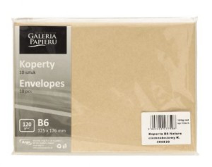 KOPERTA OZD.B6 NATURE CIEMNOBEŻOWY 120g/m2 10szt.