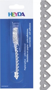 KORONKA PAPIEROWA SAMOPRZYL. 2M. SREBRNA