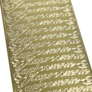 NAKLEJKA 10X23CM ZŁOTA/SREBRNA