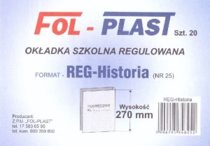 OKŁADKA SZKOLNA REGUL.HISTORIA NR-25 270MM /20/