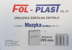 OKŁADKA SZKOLNA MUZYKA KRÓTKA NR-37 205MM /20/