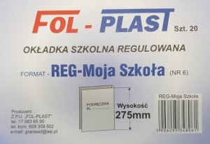 OKŁADKA SZKOLNA REGUL.MOJA SZKOŁA NR-6 275MM /20/