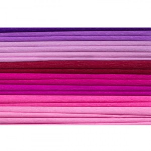 BIBUŁA MARSZCZONA 25X200CM /10/ MIX 8 KOL.RÓŻOWYCH