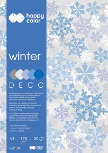 BLOK DECO WINTER 170G/M2 A4 20ARK AKOL HAPPY COLOR