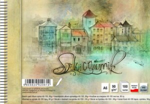 SZKICOWNIK NA SPIRALI A6 100K.
