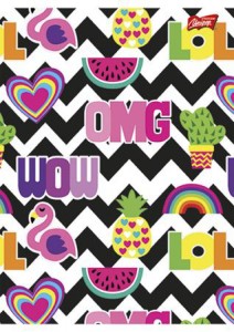 ZESZYT LAM A5 16k LIN PODW. MIX DZIEWCZĘCY