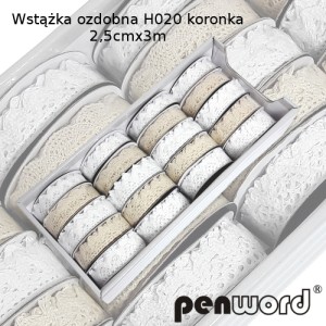 WSTĄŻKA OZDOBNA H020 KORONKA 2,5CMX3M /20/