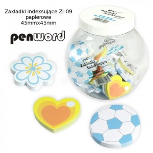 ZAKŁADKI INDEKSUJĄCE PAPIEROWE 45X45MM 50K.ZI-09