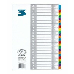 TRES PRZEKŁADKI LAMINOWANE A4 A-Z