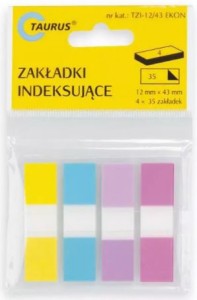 ZAKŁADKI INDEKSUJĄCE 12/43MM EKO