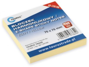 BLOCZEK SAMOPRZYLEPNY 75x75 ŻÓŁTY Z-Z