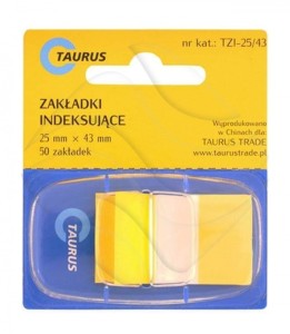 ZAKŁADKI 25/43mm - ŻÓŁTE