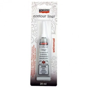 PENTART KONTURÓWKA 20ml SREBRNA