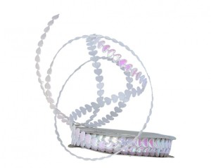 WSTĄŻKA w serca biała opal. 10y