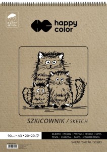 SZKICOWNIK NA SPIRALI MŁODY ARTYSTA A3 40K.H.COLOR