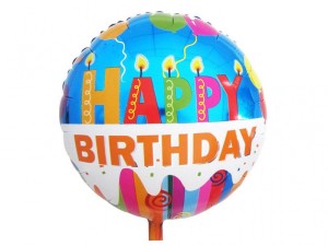 BALON FOLIOWY "HAPPY BIRTHDAY ŚWIECZKI" 18"