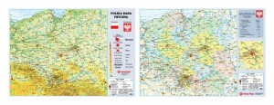 PODKŁAD DWUSTRONNY Z MAPĄ POLSKI 58X41CM