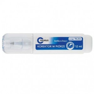 KOREKTOR W PIÓRZE 12ML KOŃCÓWKA METALOWA