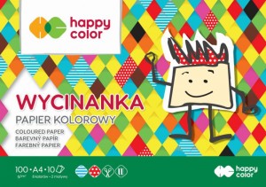 BLOK WYCINANKA A4 10ARK.100GR.HAPPY COLOR