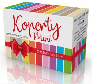 KOPERTY KOLOROWE MINI 100x65 OGÓLNE MIX KOL. /100/