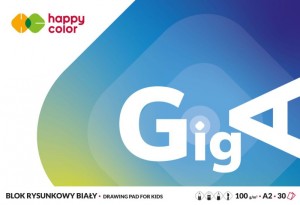 BLOK RYSUNKOWY GigA BIAŁY A2 30K.100GR. H.COLOR